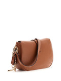 Guess Brown Brooke shoulder bag PU gold hardware - British product