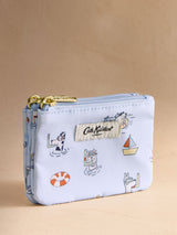 Next Cath Kidston Blue Stanley Dog Print Double Zip Purse- Buy online at McGrocer
