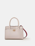 Accessorize cream double heart cross-body handbag - British product