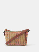 Next Accessorize Brown Stripe Raffia Cross-Body Bag- Buy online at McGrocer