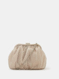 Accessorize natural sequin clip frame clutch bag (British brand)