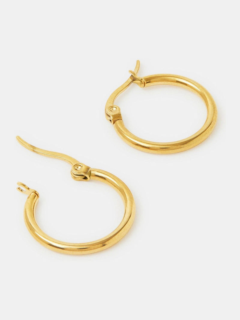 Accessorize gold tone stainless steel small hoop earrings, UK version