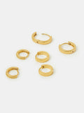 Accessorize gold tone clicker hoop earrings 3-pack - British product