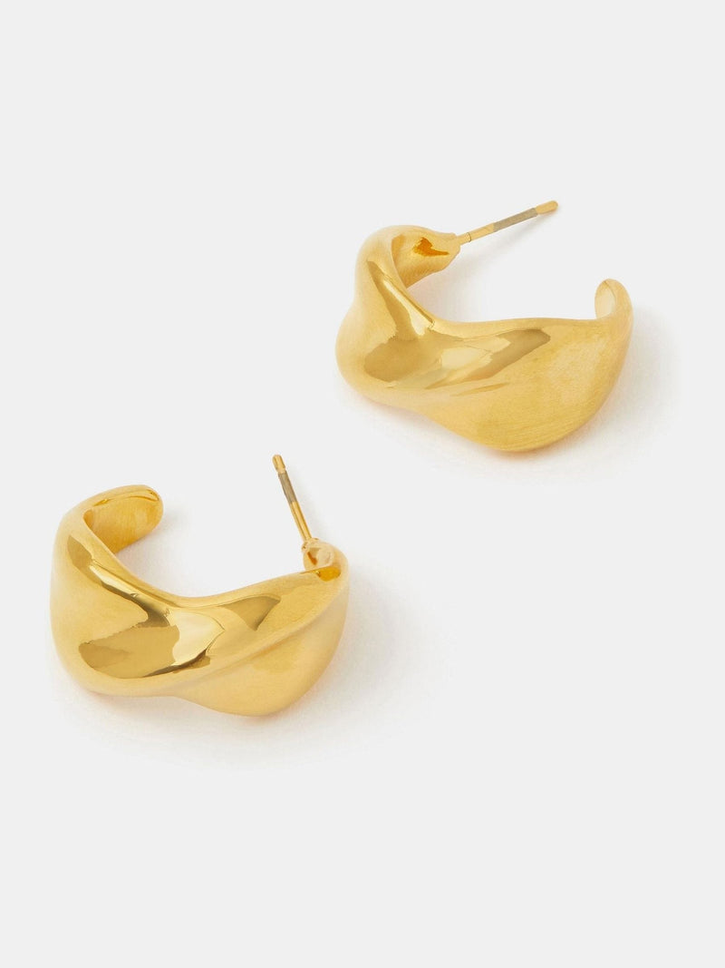 Accessorize gold tone chunky twist hoop earrings, UK version