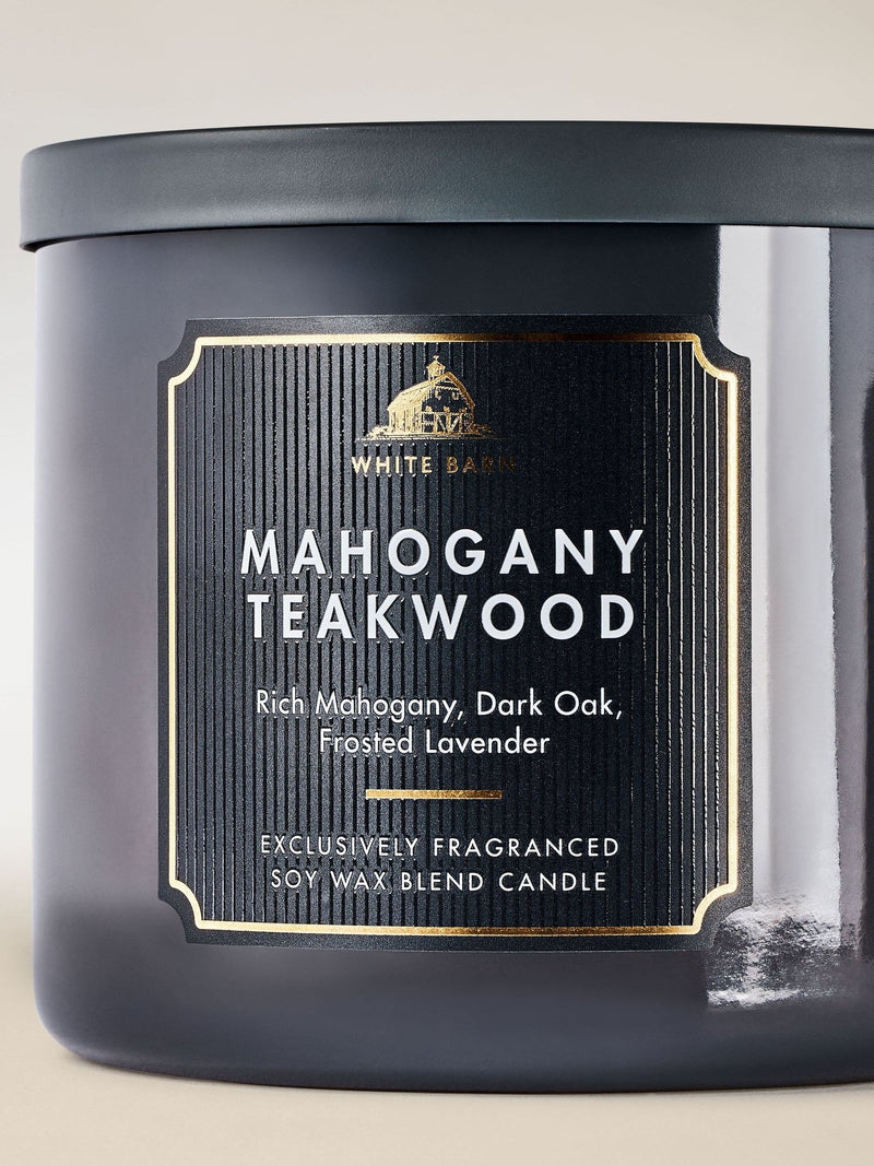 Bath & Body Works Mahogany Teakwood 3-wick candle 411g (British brand)
