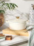 Salter cream cast iron casserole pot 3.4L (British brand)