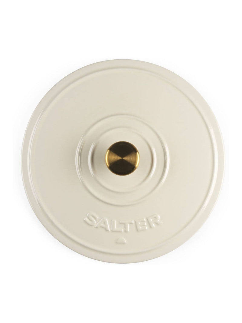 Salter cream Chester shallow cast iron casserole pot 2.8L, imported from the UK