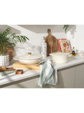 Salter cream Chester shallow cast iron casserole pot 2.8L, imported from the UK
