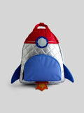 JoJo Maman Bébé silver quilted rocket backpack, UK version