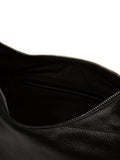 Cultured London black leather shoulder bag with silver fittings - British product