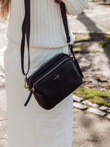 Next Pure Luxuries London Black Eris Leather Cross-Body Bag- Buy online at McGrocer
