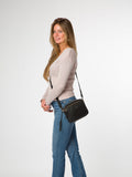 Pure Luxuries London black cross-body bag (British brand)