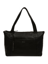 Next Cultured London Black Marina Leather Tote Bag- Buy online at McGrocer