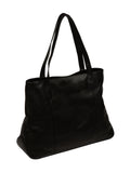Pure Luxuries London black mochi leather tote bag, imported from the UK