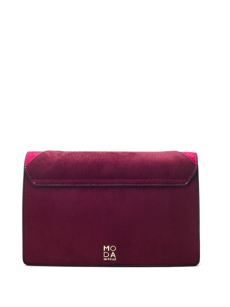 Moda in Pelle red V-shape clutch bag - British product