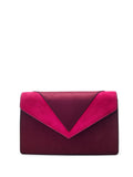 Moda in Pelle red V-shape clutch bag - British product