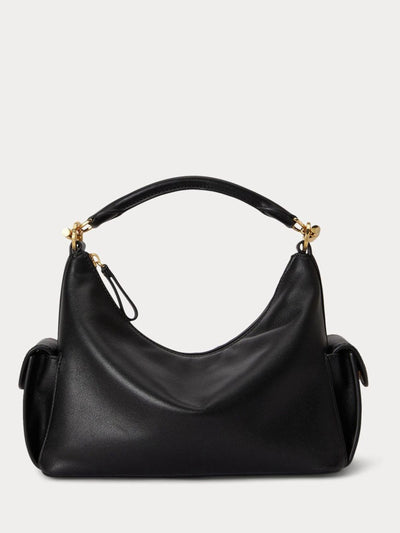 Next Lauren Ralph Lauren Black Blaike Small Leather Cross-Body Bag- Buy online at McGrocer