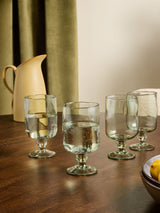 Next Made.com Set of 4 Green Afonso Wine Glasses- Buy online at McGrocer