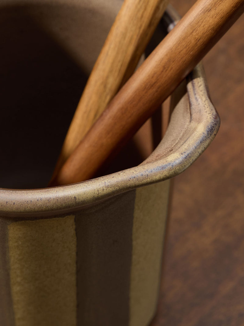 MADE.COM brown Tomas utensil jar stoneware, UK version