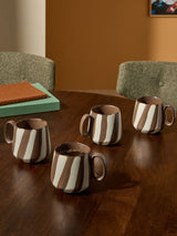 Next MADE.COM Set of 4 Brown Mafalda Stoneware Mugs 350ml- Buy online at McGrocer