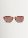Coach pink rectangle sunglasses with light brown lenses (British brand)