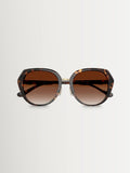Coach irregular brown sunglasses with gradient lenses (British brand)