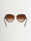 Coach irregular brown sunglasses with gradient lenses (British brand)