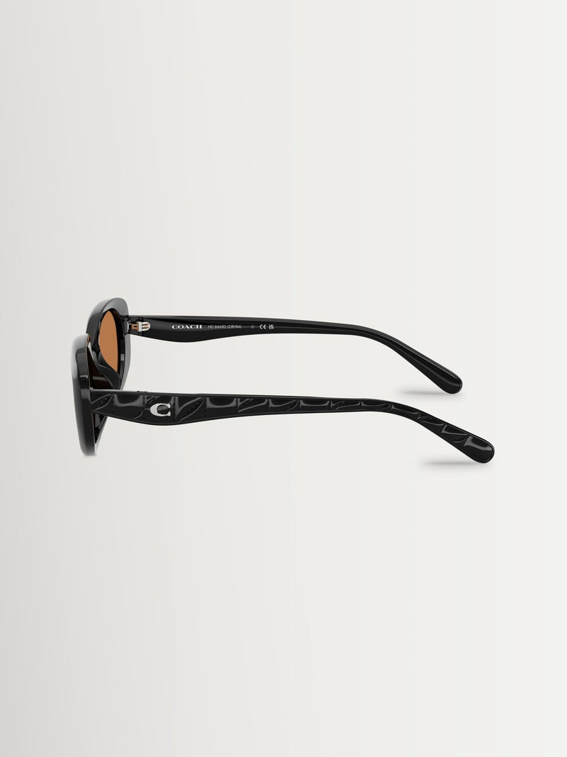 Coach black oval acetate sunglasses (British brand)
