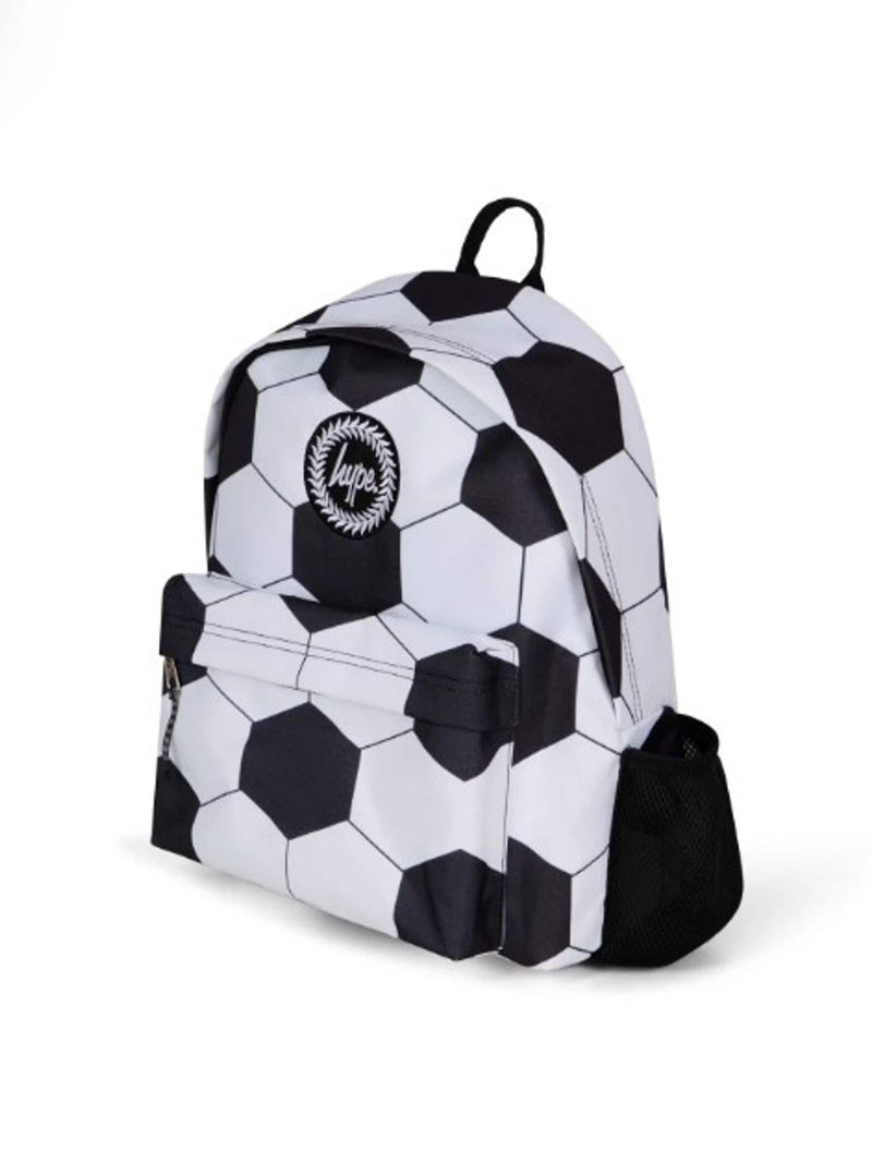 Hype football backpack black and white design - British product