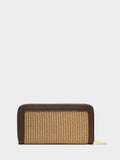 Katie Loxton brown Florence raffia purse, imported from the UK