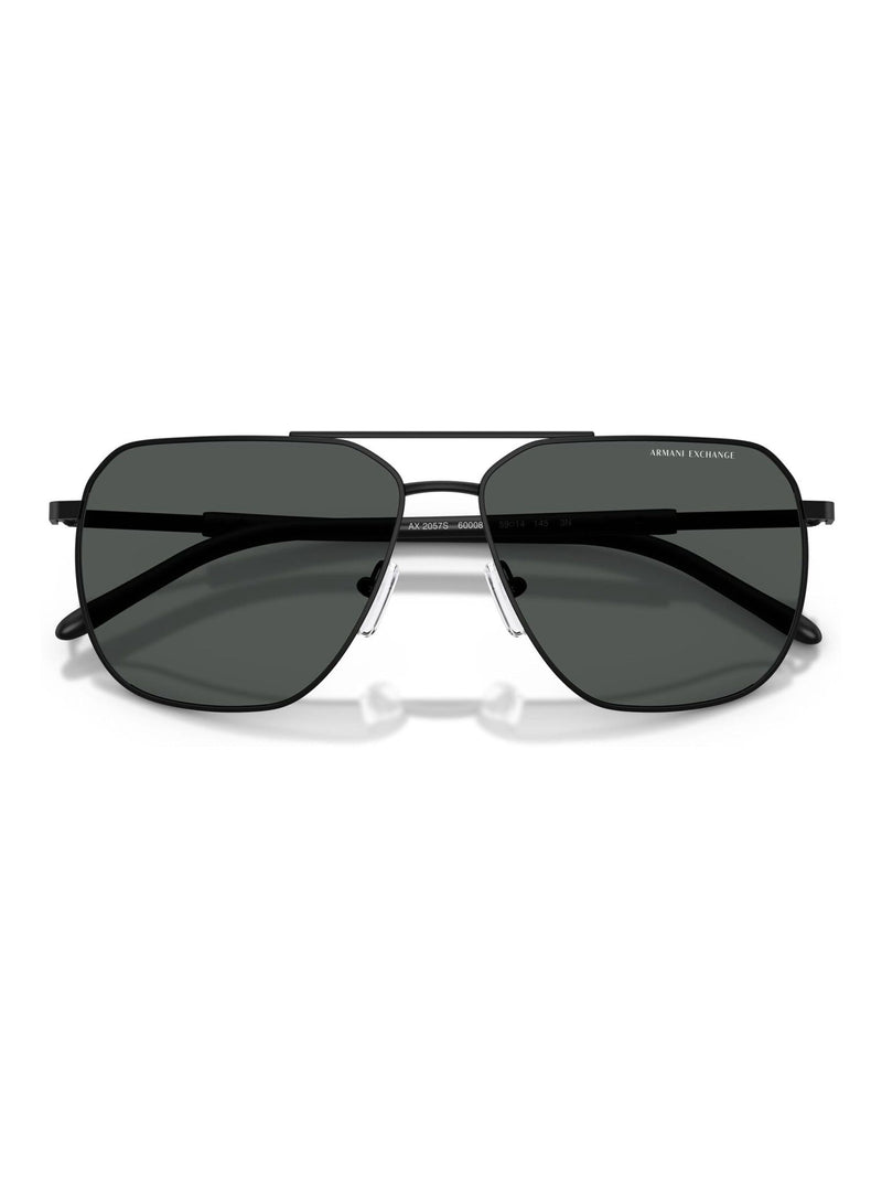 Armani Exchange pilot sunglasses matte black grey lenses - British product