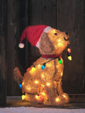 Lights4fun 53cm Dolly Christmas dog, imported from the UK