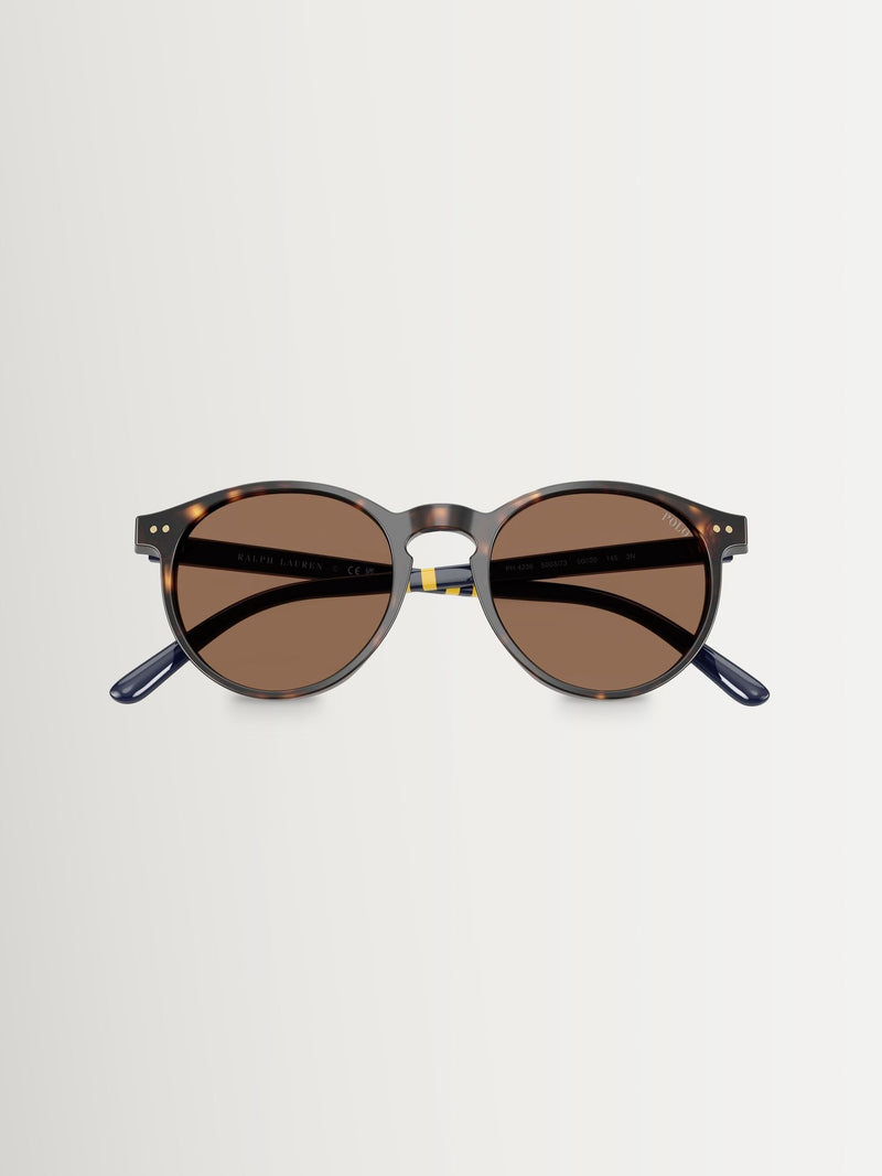 Polo Ralph Lauren round brown sunglasses acetate frames (British brand)