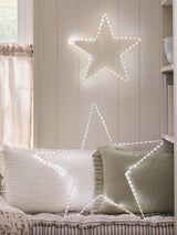Next Lights4fun Set of 2 White Dual Colour LED Osby Star Silhouettes 60cm & 36cm- Buy online at McGrocer