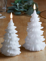 Next Lights4fun White TruGlow Tree Christmas Candle Duo- Buy online at McGrocer