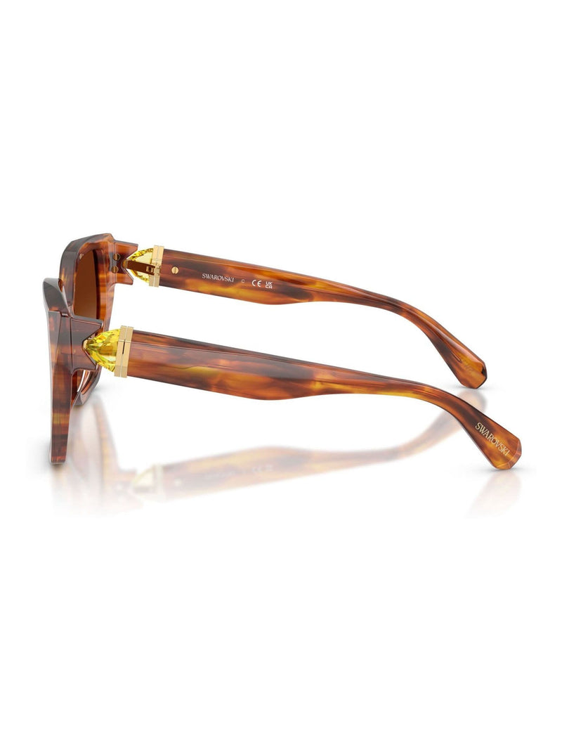 Swarovski irregular sunglasses brown gradient lenses - British product