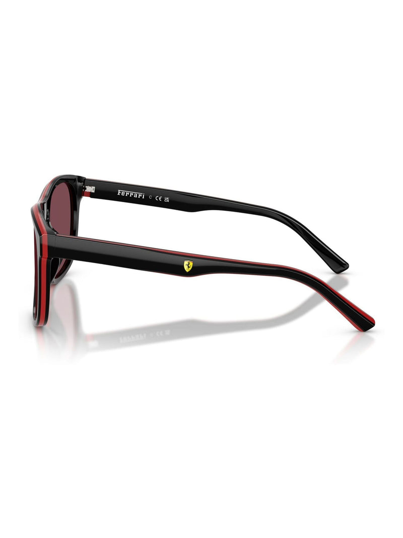 Ferrari Scuderia square sunglasses with red lenses, UK version