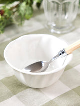 Next Dibor Set of 4 White Rippled Stoneware Bowls- Buy online at McGrocer
