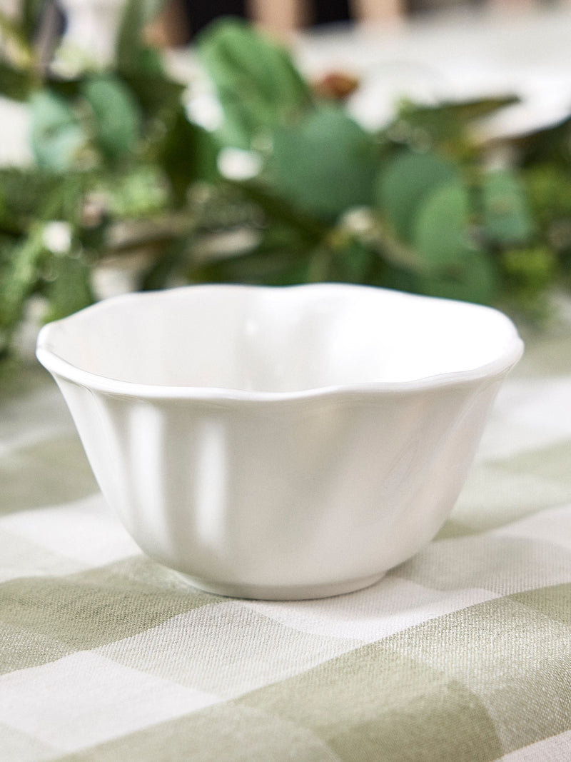 Dibor 4-piece stoneware bowl set white - British product