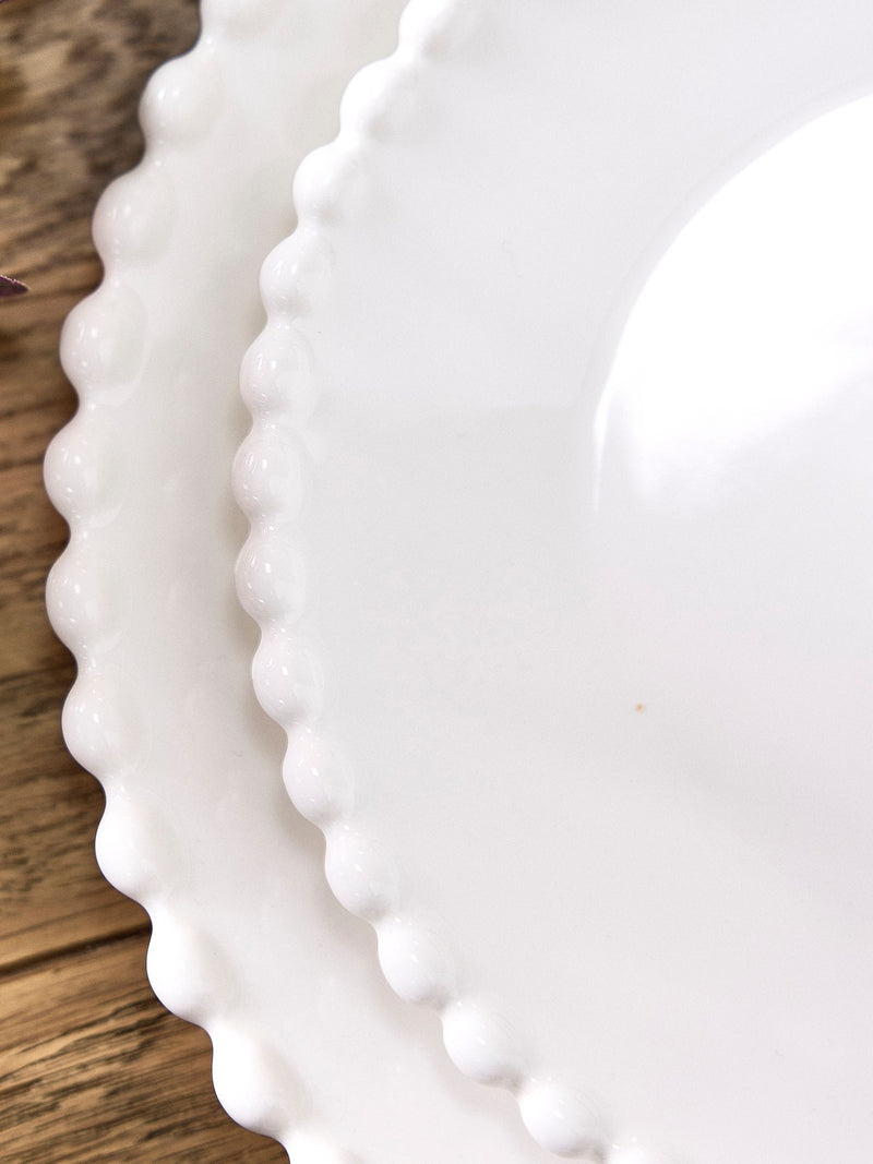 Dibor white stoneware side plates set of 4 - British product