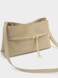 Katie Loxton cross-body bag Natural Desert Sand suedette, UK version