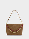 Katie Loxton shoulder bag caramel suedette cord small - British product