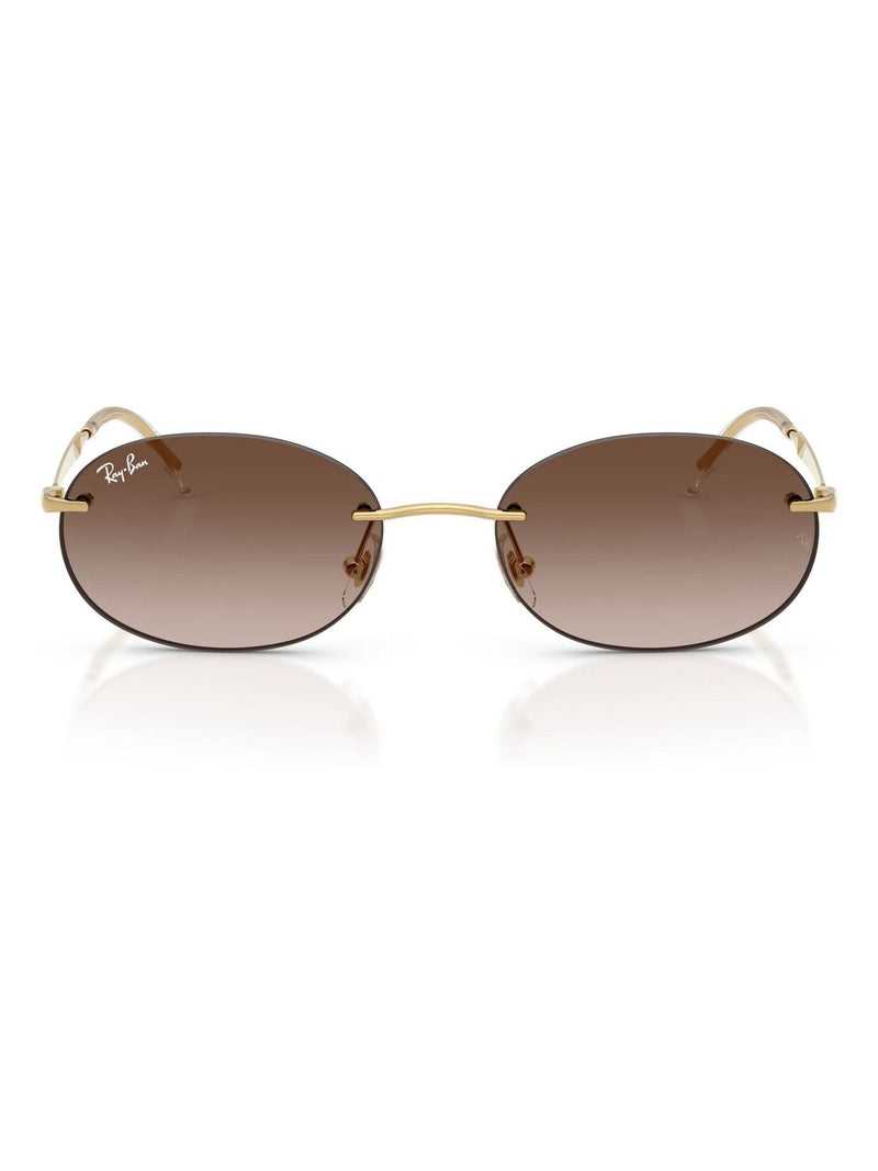 Ray-Ban silver oval sunglasses RB3767, imported from the UK
