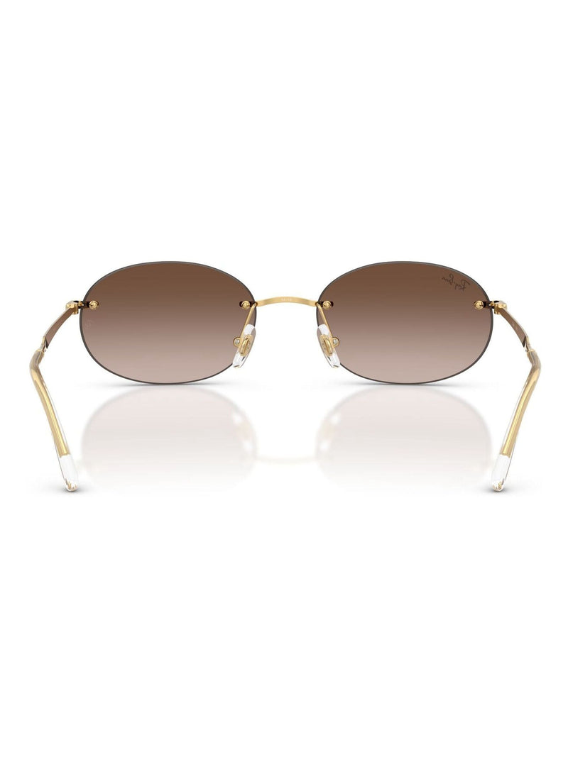 Ray-Ban silver oval sunglasses RB3767, imported from the UK