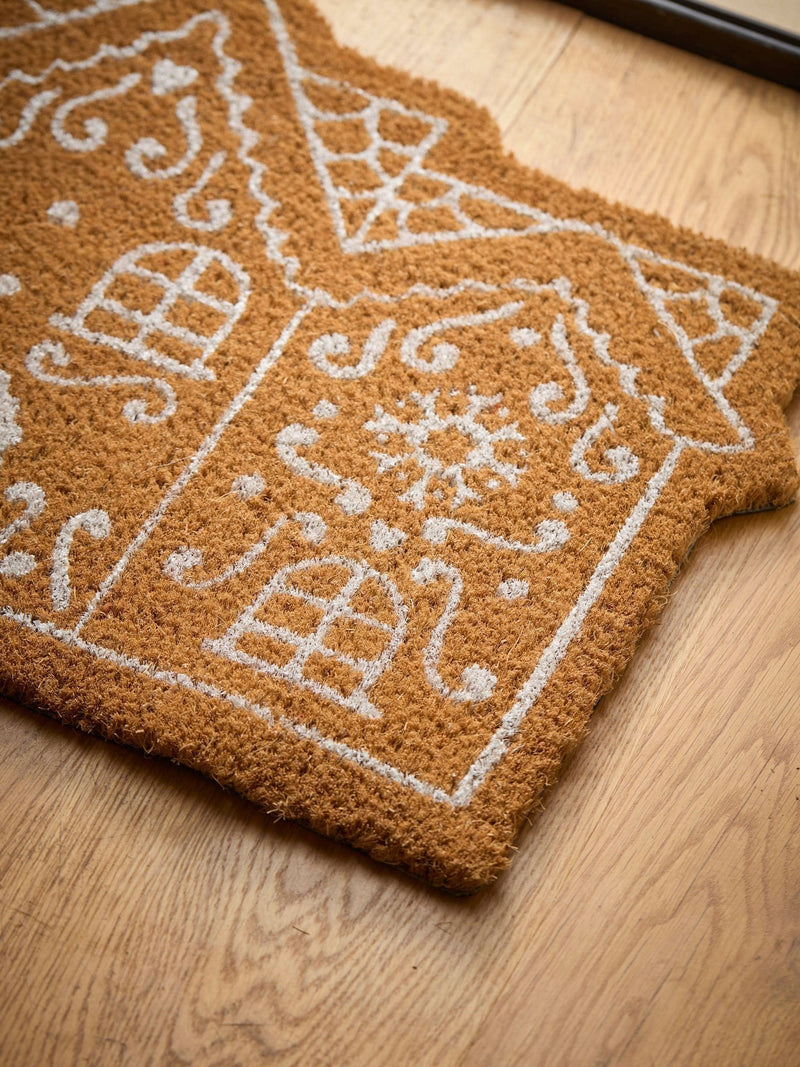 Cox & Cox gingerbread cottage doormat 65x40cm, imported from the UK