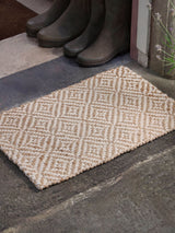 Next Cox & Cox Natural Braided Jute Diamond Doormat- Buy online at McGrocer