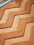 Cox & Cox natural double embossed chevron doormat 125x55cm, UK version