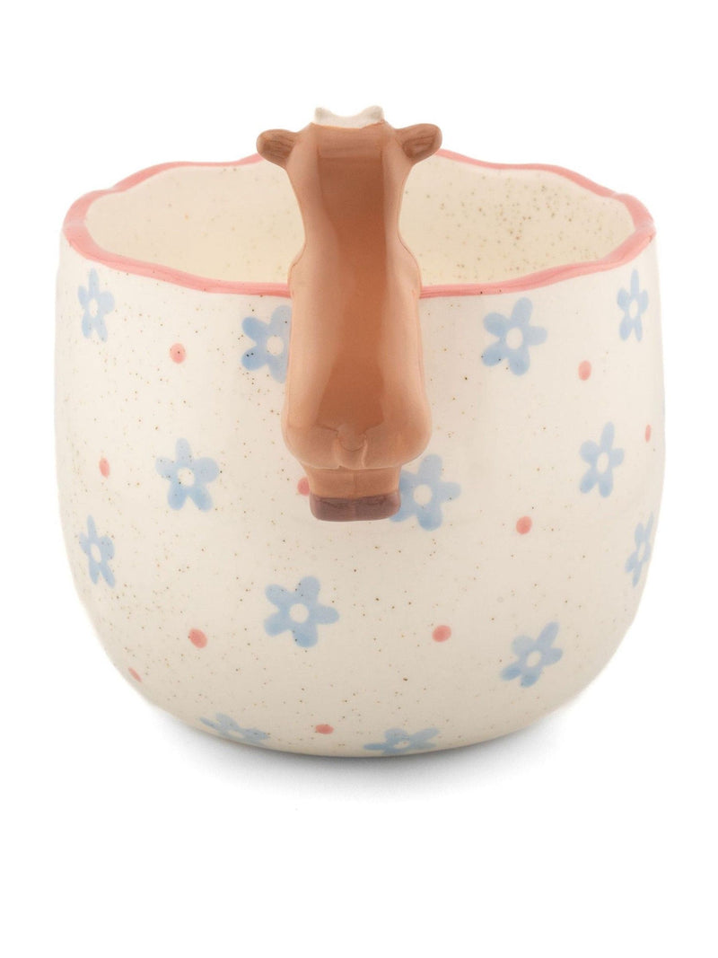 Sass & Belle peeking goat planter in brown and blue (British brand)