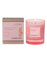 Next Stoneglow Blush Rose & Peony Soy Wax Candle 160g- Buy online at McGrocer