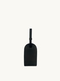 Apatchy black leather luggage tag - British product